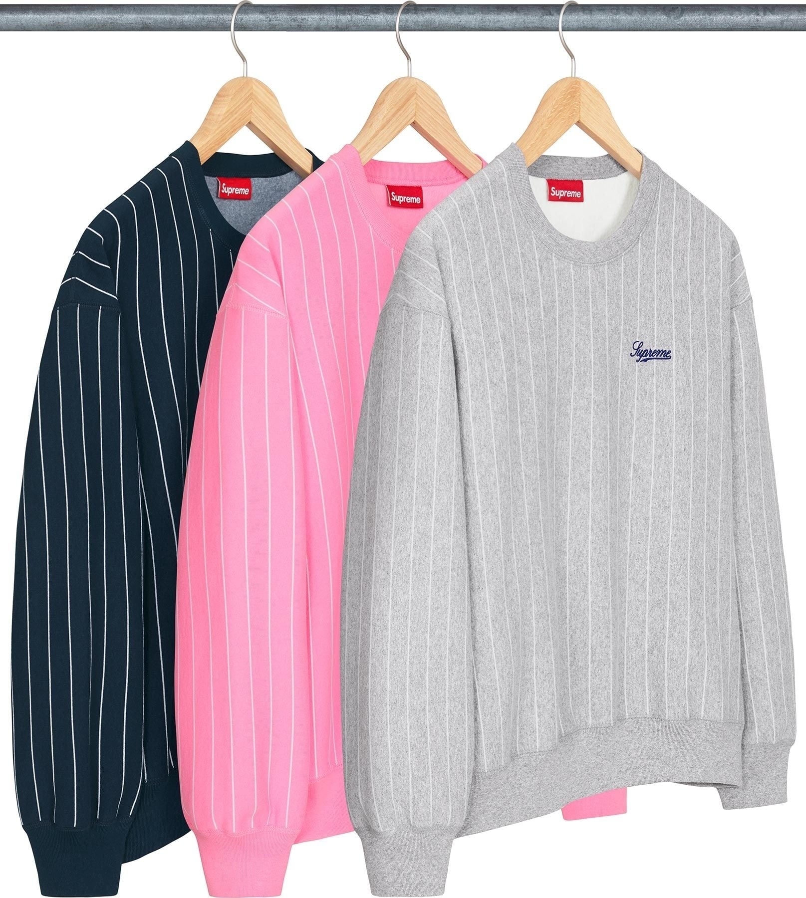 Pinstripe Crewneck